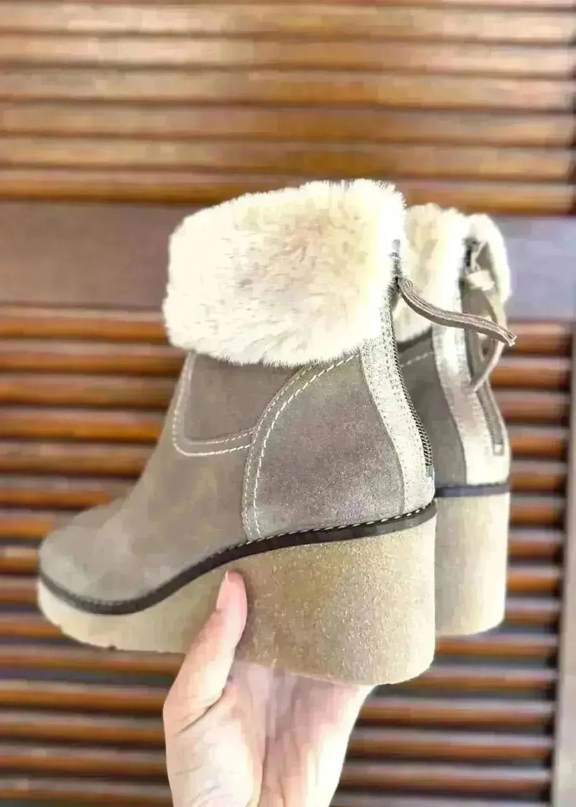 Bottines compensées Mkd Jim Beige - L'adresse Corte