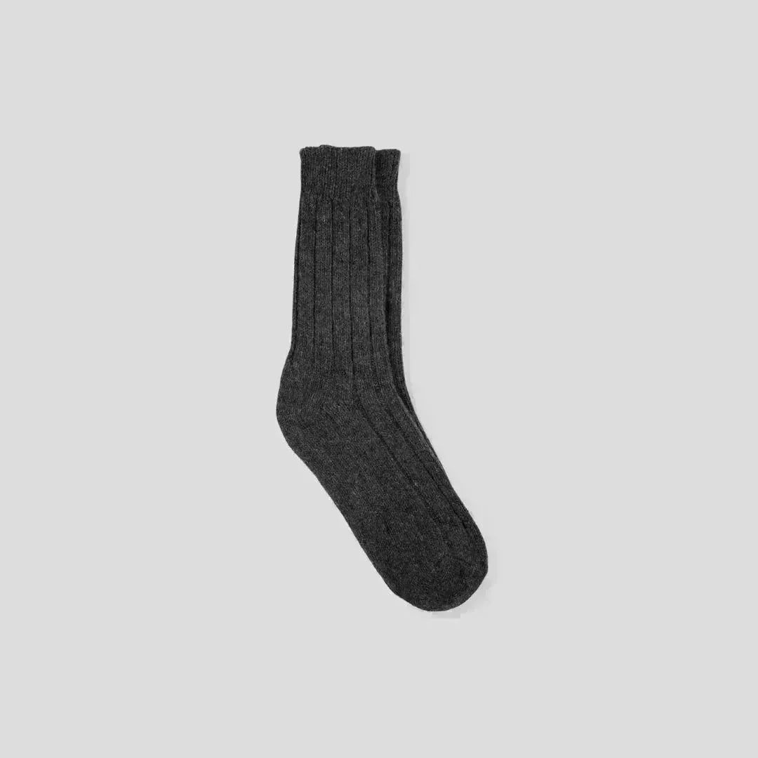 Chaussettes laine The Captain Socks Gris - L&#39;adresse Corte