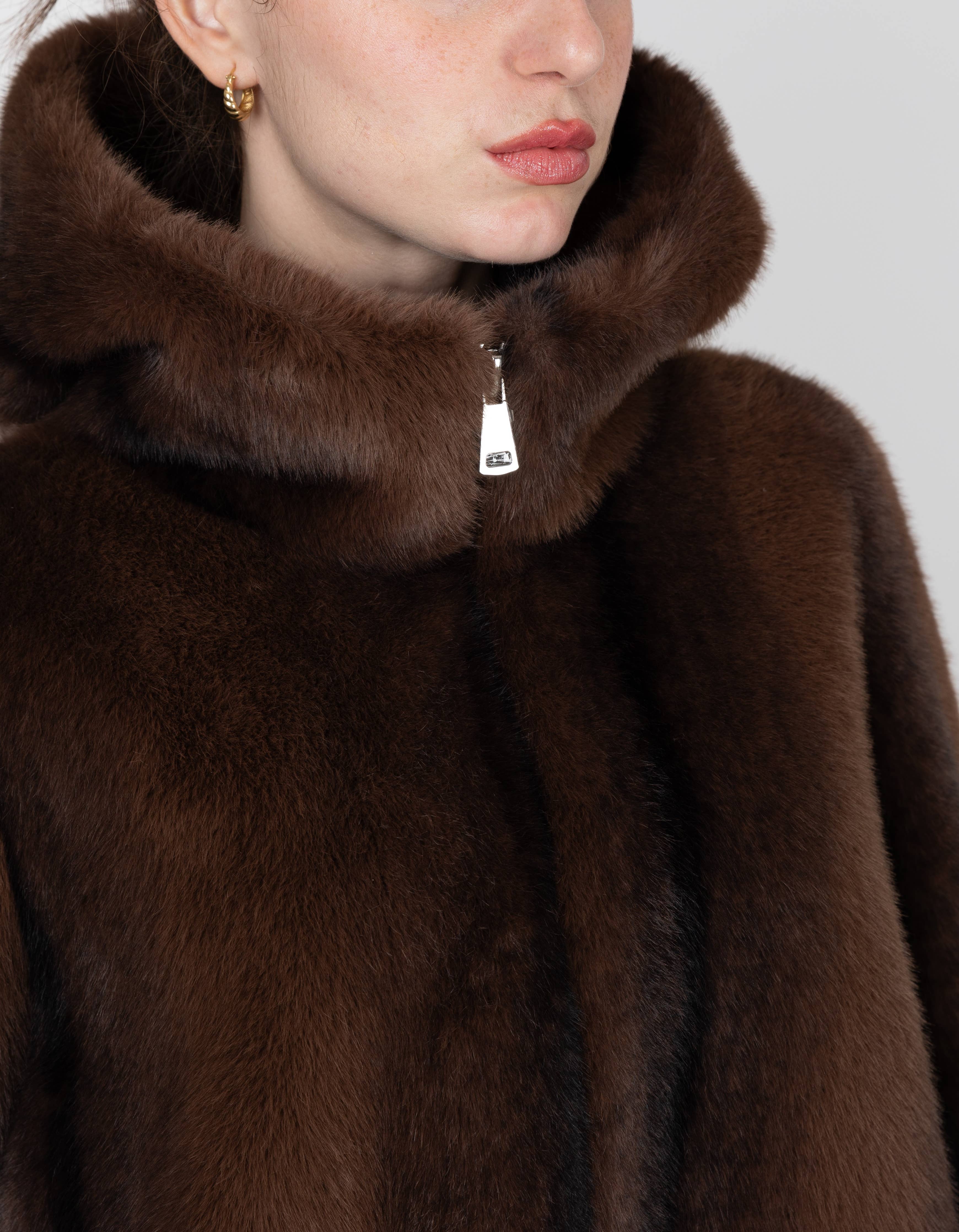 KZELL PARIS - BLOUSON EN FAUSSE FOURRURE À RAYURES KZELL PARIS