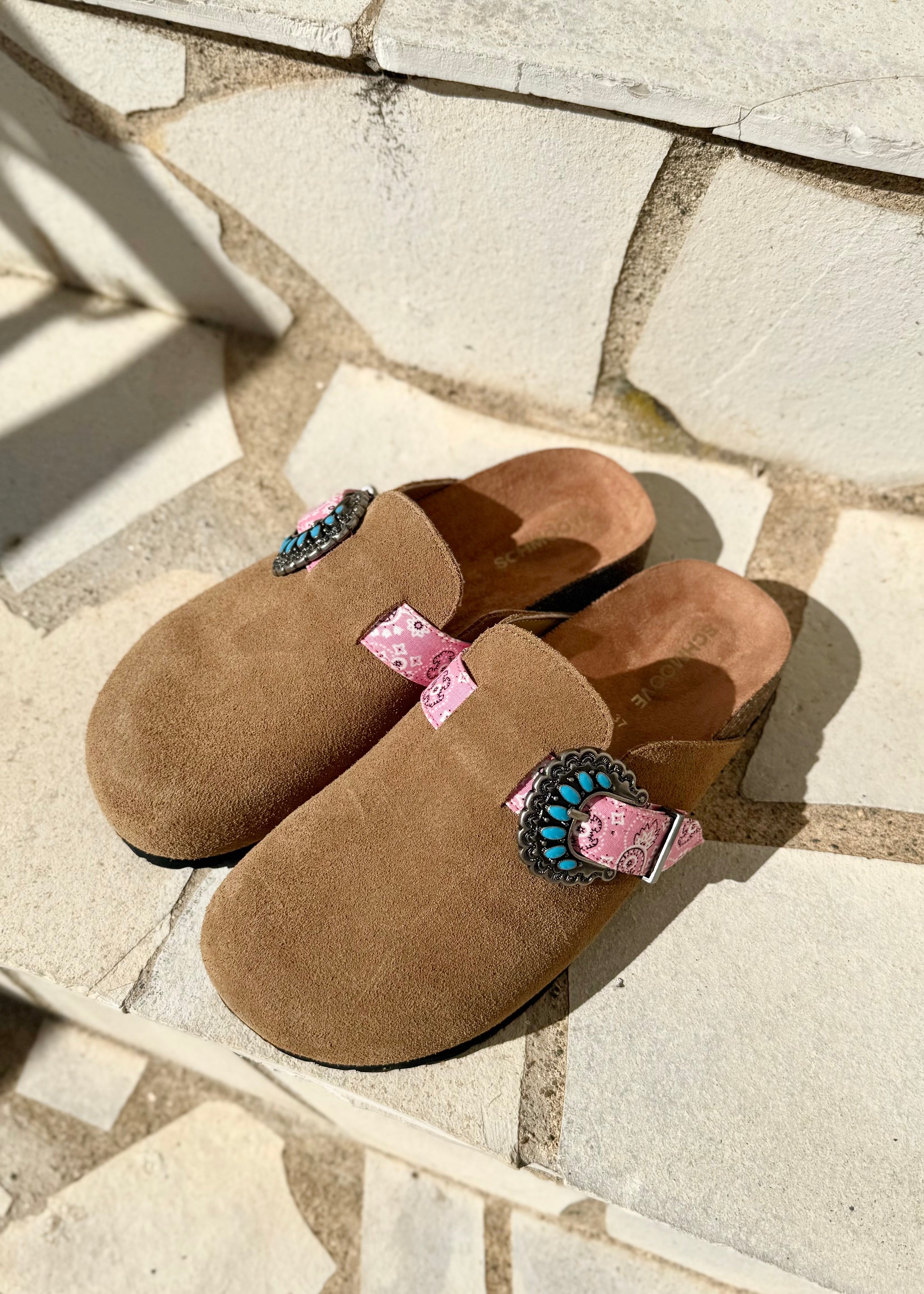 Mules Schmoove Paloma suède camel