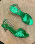 Sandales à talons Anna F. 3661 Verde - L'adresse Corte