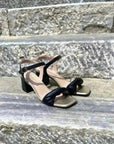 Sandales à talons Romanne 1445 Nero - L'adresse Corte