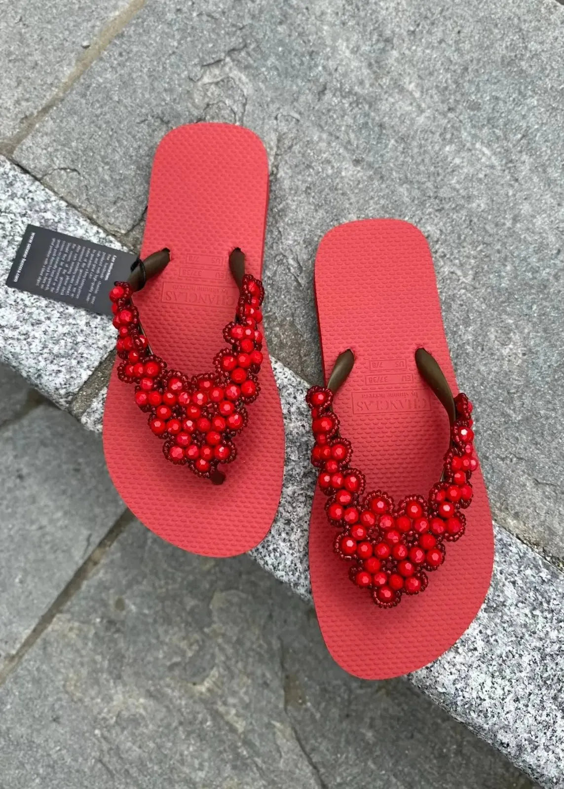 Tongs Chanclas Sofia Rouge - L'adresse Corte