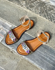 Donna Lucca 1129 platinum sandals